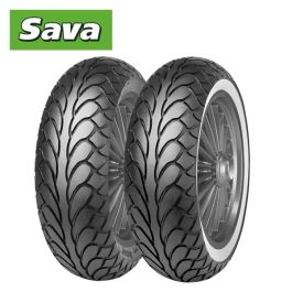 100/80-10 MC22 ELEGANCE TL 53L 4PR F/R zwart-wit 573955 Sava/Mitas