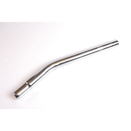 Gebogene BMX-Sattelstütze 25,4 x 360 mm Stahl silber