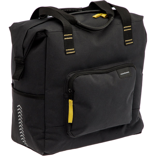 Tulum Camella Shopper-Fahrradtasche 26 Liter, PET, Schwarz