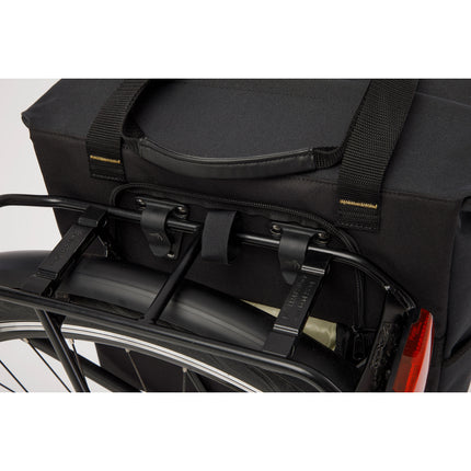 Tulum Camella Shopper-Fahrradtasche 26 Liter, PET, Schwarz