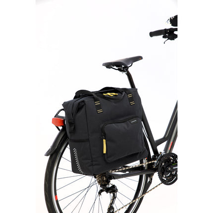 Tulum Camella Shopper-Fahrradtasche 26 Liter, PET, Schwarz