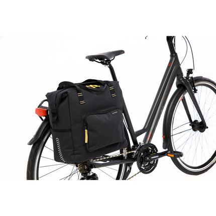 Tulum Camella Shopper-Fahrradtasche 26 Liter, PET, Schwarz