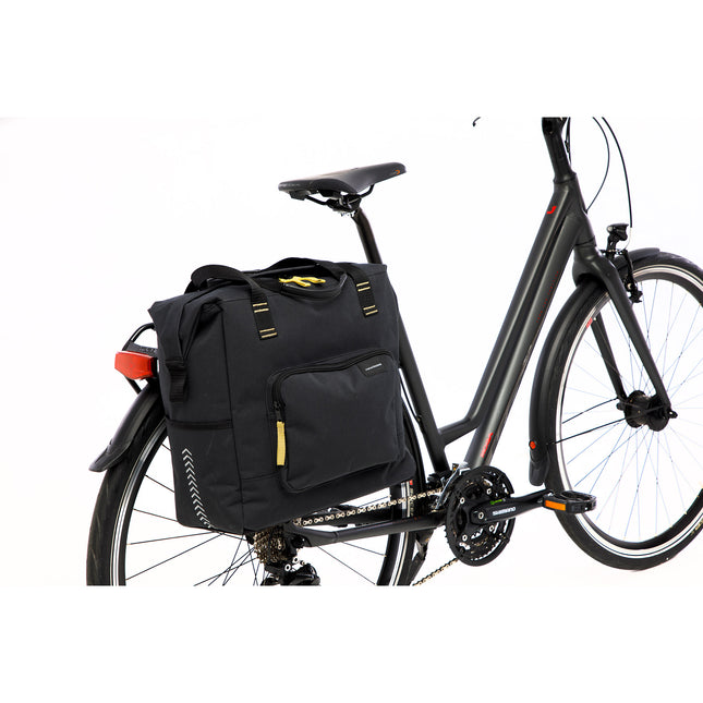 Tulum Camella Shopper-Fahrradtasche 26 Liter, PET, Schwarz