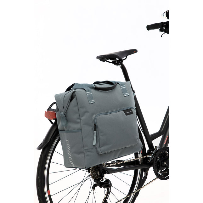 Tulum Camella Shopper-Fahrradtasche 26 Liter, PET, Graugrün