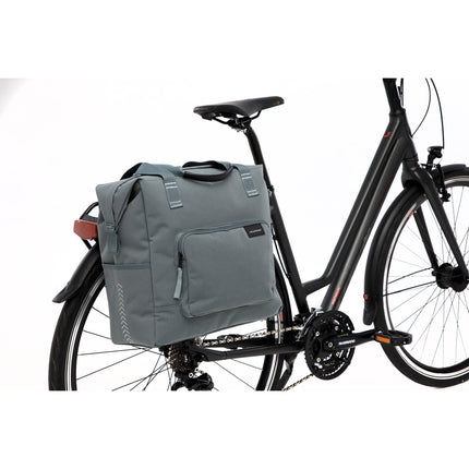 Tulum Camella Shopper-Fahrradtasche 26 Liter, PET, Graugrün