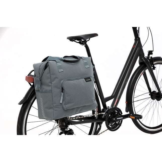 Tulum Camella Shopper-Fahrradtasche 26 Liter, PET, Graugrün
