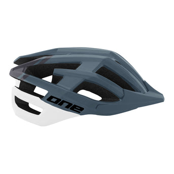 MTB-Rennradhelm verstellbar Grau/Weiß Größe 57-61 cm (M/L)