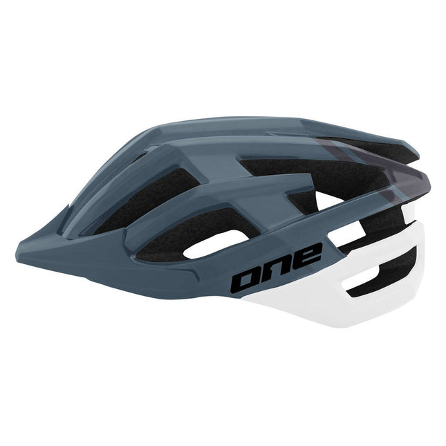MTB-Rennradhelm verstellbar Grau/Weiß Größe 57-61 cm (M/L)