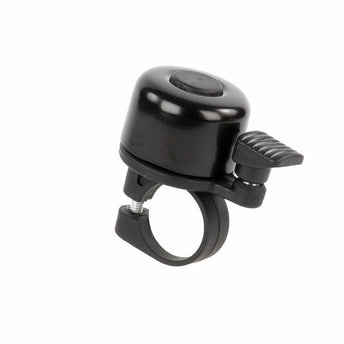 Mini-Fahrradklingel mit Federklöppel Schwarz