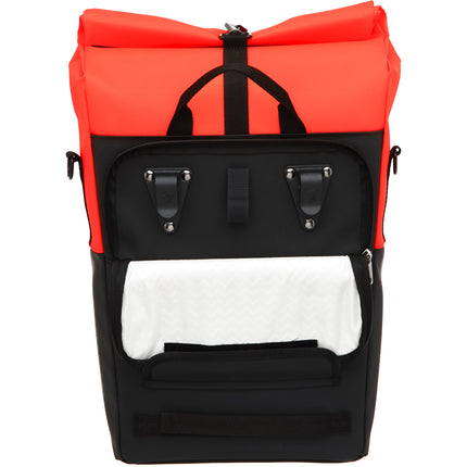 Nyborg enkele tas 17L waterdicht zwart/rood