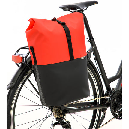 Nyborg enkele tas 17L waterdicht zwart/rood
