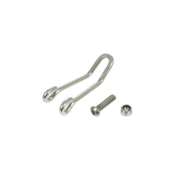 Bumm koplamphaak zilver RVS lang 60/18 mm