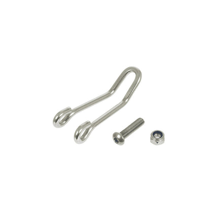 Bumm koplamphaak zilver RVS lang 60/18 mm