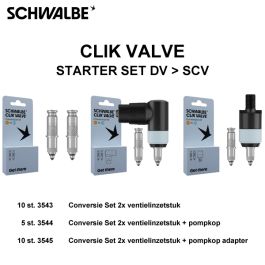 CLIK VALVE Starter Set DV (10x3543, 5x3544, 10-3545) 3551 Schwalbe