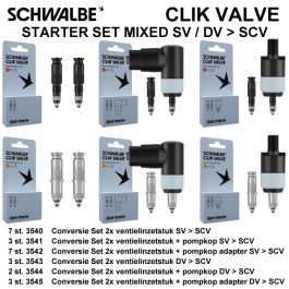 CLIK VALVE Starter Set DV/SV (7x3540, 3x3541, 7x3542, 3x3543, 2x3544, 3x3545) 3552 Schwalbe
