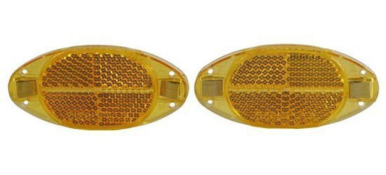 REFLECTOR VOOR WIEL EN SPAAK ORANJE 2 STUKS